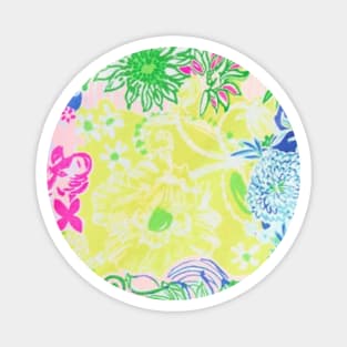 Pastel Floral Print Magnet